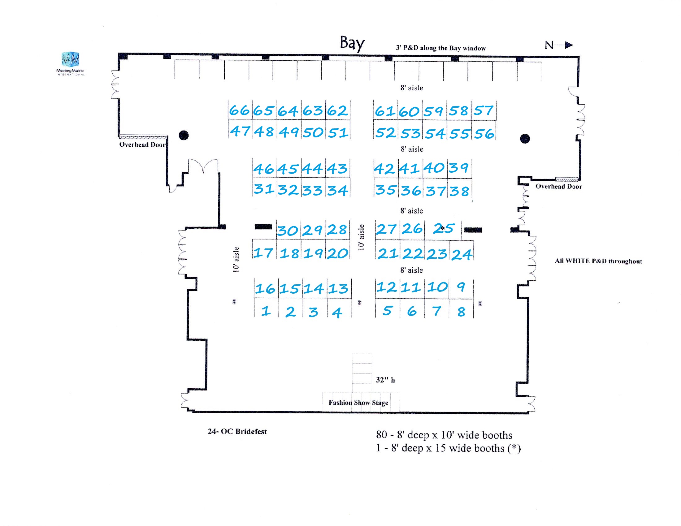 OC Bridefest Numbered Floor Plan